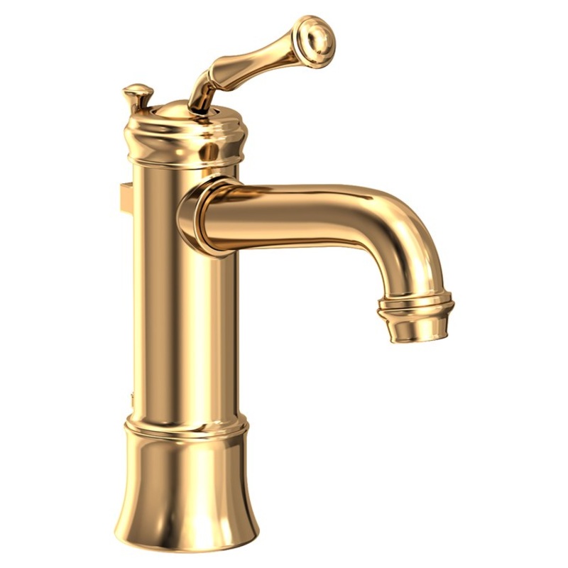 Lavatory Faucet Astor 1 Lever ADA WaterSense Polished Brass Uncoated Living 1.2 Gallons per Minute Pop-Up 1 Hole