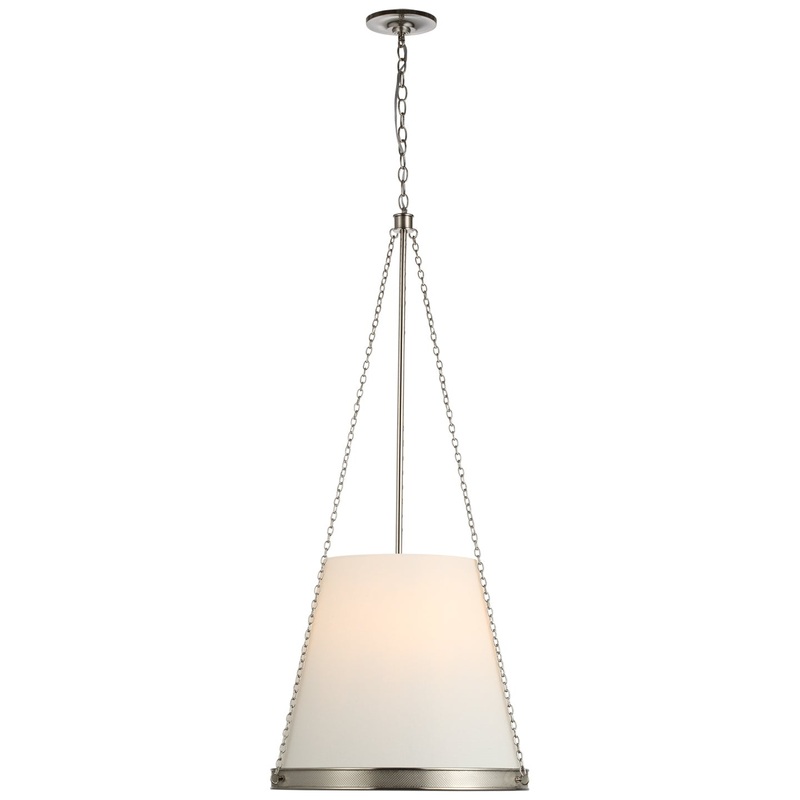 LED Pendant from the Reese Collection in Polished Nickel Finish by Visual Comfort Signature