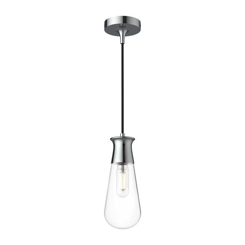 One Light Pendant from the Marcel Collection in Aged Gold|Chrome|Matte Black Finish by Alora