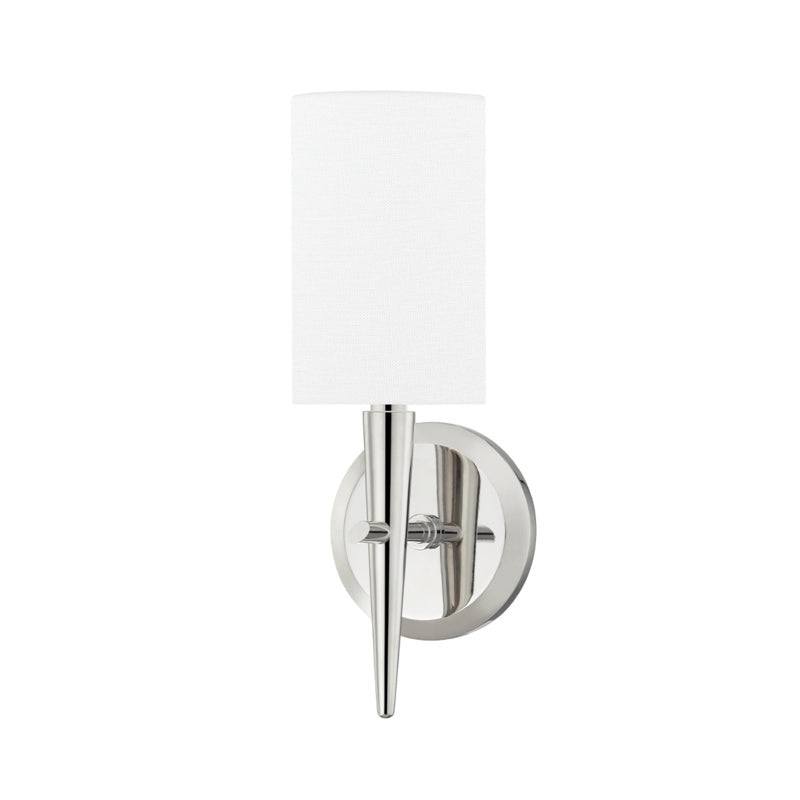 One Light Wall Sconce from the Kirkwood Collection in Polished Nickel Finish by Hudson Valley