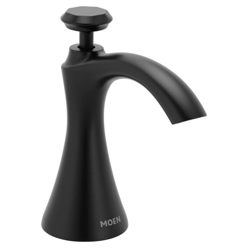 Soap Dispenser Sinema Modern Matte Black Deck Mount 18 Ounce