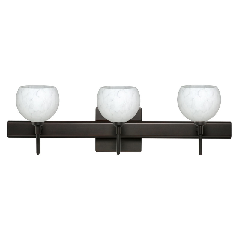Three Light Wall Sconce from the Palla Collection in Bronze Finish by Besa