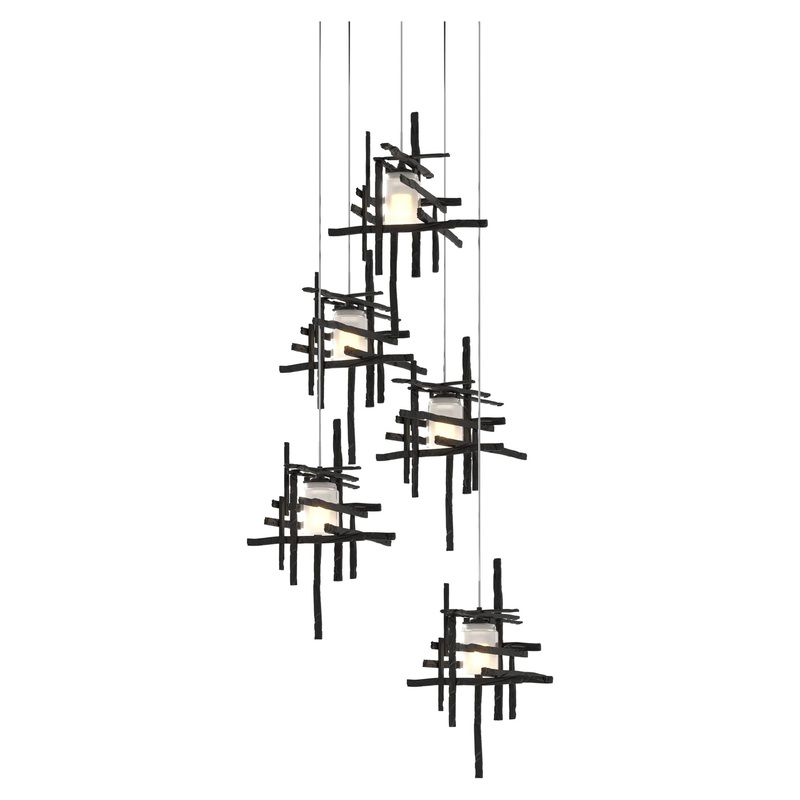 Tura 5-Light Frosted Glass Pendant Ink