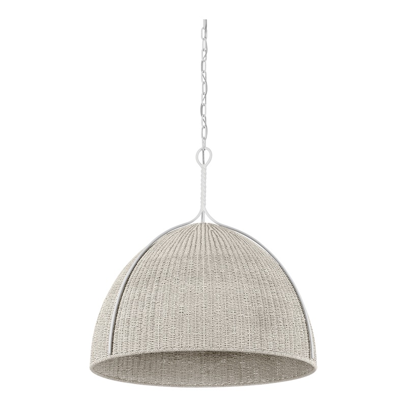 Woodlawn 1-Light Pendant White Plaster