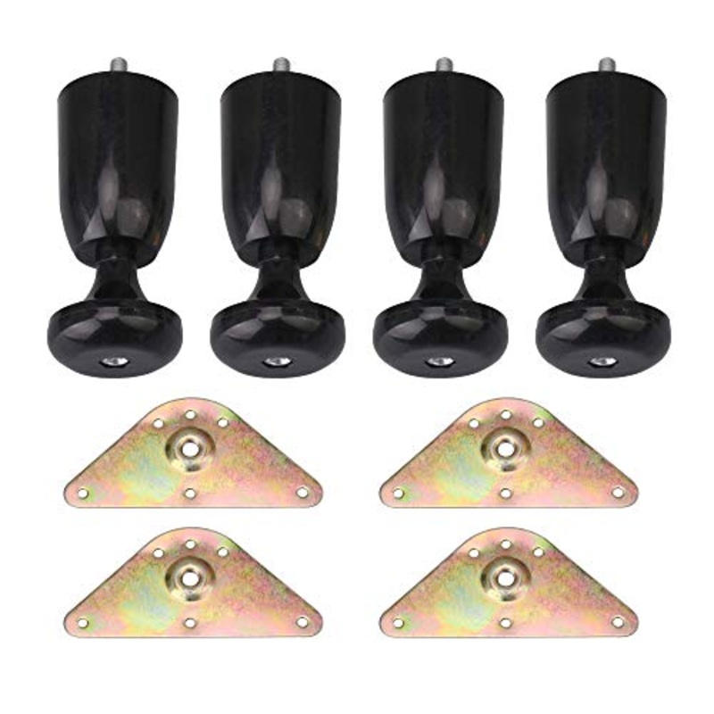 Wyxy Gambe scorrevoli con Struttura del Letto per mobili in plastica ABS 4X con Vite Lunga 5.91 Pollici