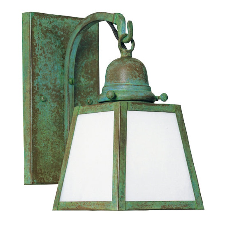 Arroyo AB-1EWO-VP A-Line One Light Wall Mount Verdigris Patina