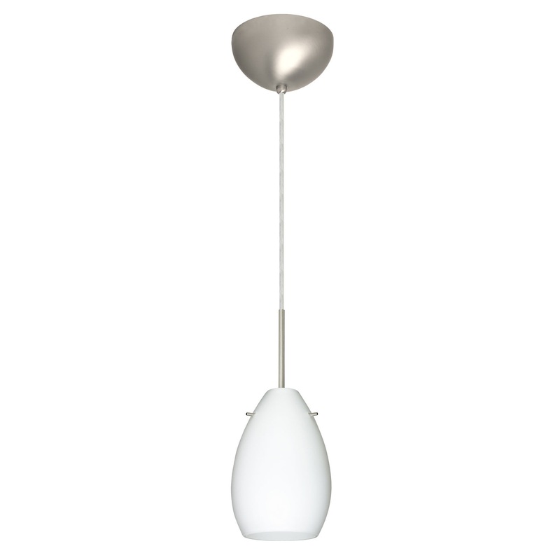 Besa 1BT-171307-HAL-SN Pera One Light Pendant Satin Nickel (Discontinued)