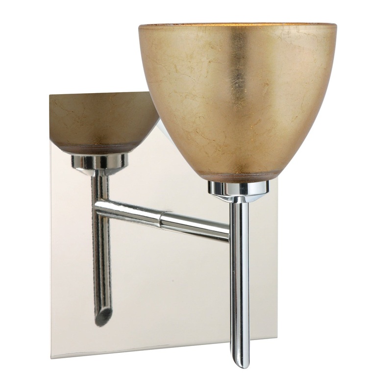 Besa 1SW-1758GF-CR-SQ Divi One Light Wall Sconce Chrome