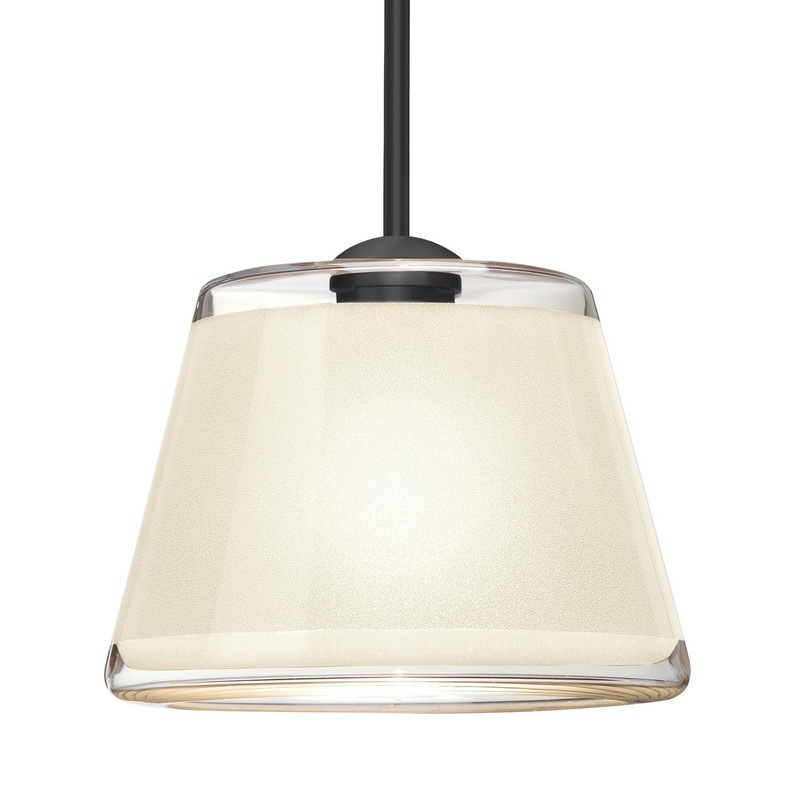 Besa 1TT-PIC9WH-BK Besa Pica 9 Pendant One Light Pendant Black