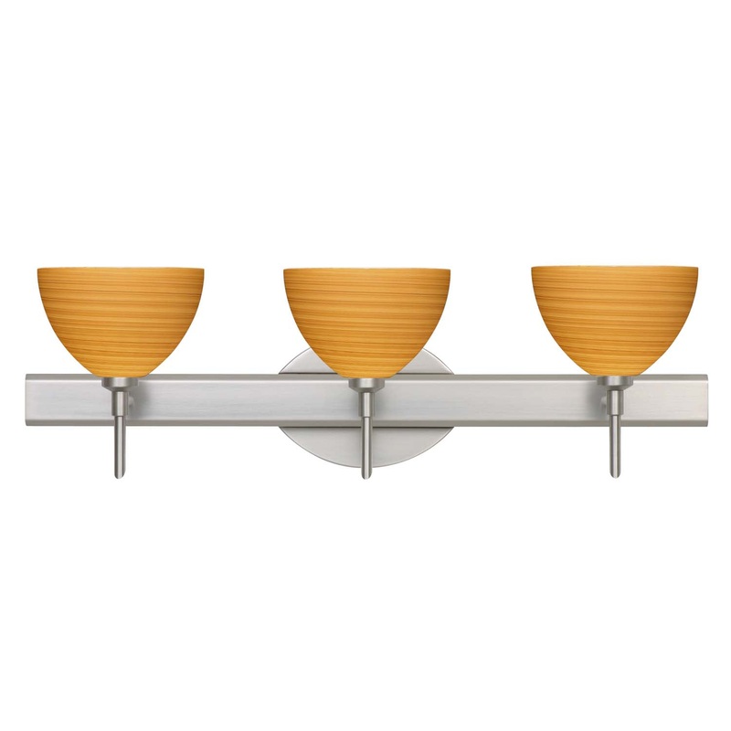 Besa 3SW-4679OK-SN Brella Three Light Wall Sconce Satin Nickel