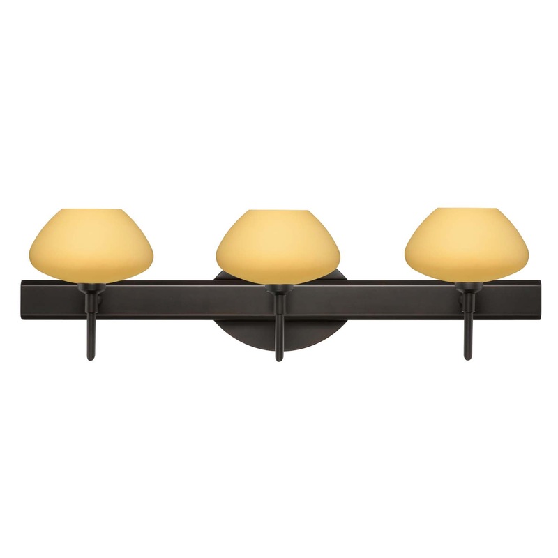 Besa 3SW-5410VM-BR Peri Three Light Wall Sconce Bronze