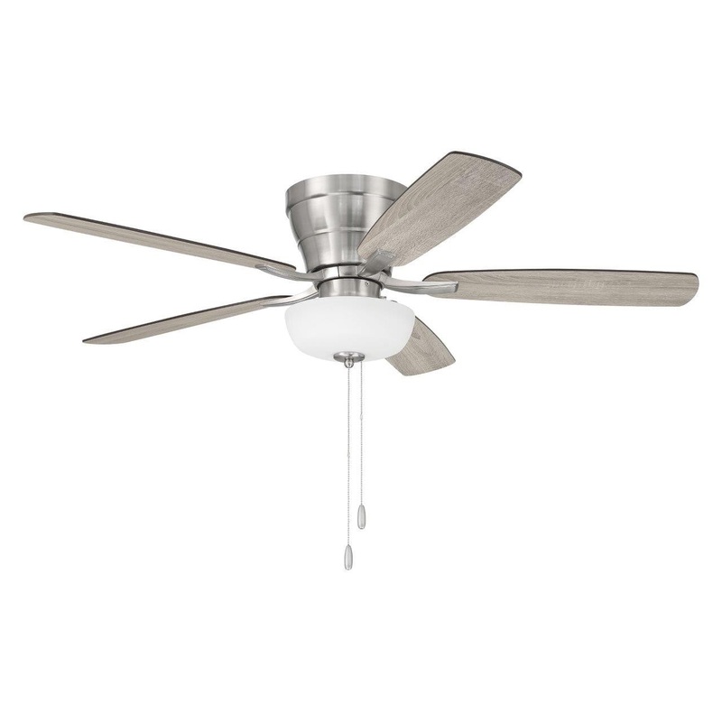 Craftmade WHL52BNK5C1 Wheeler 52 2-Light Bowl 52″Ceiling Fan Brushed Polished Nickel