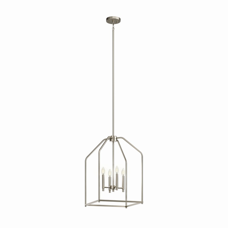 Four Light Foyer Pendant from the Madden Collection in Brushed Nickel Finish by Kichler