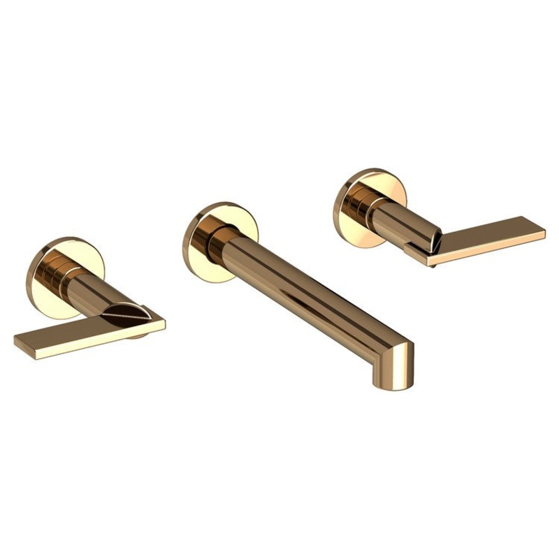 Keaton Two Handle Wall-Mount Bathroom Faucet – French Gold