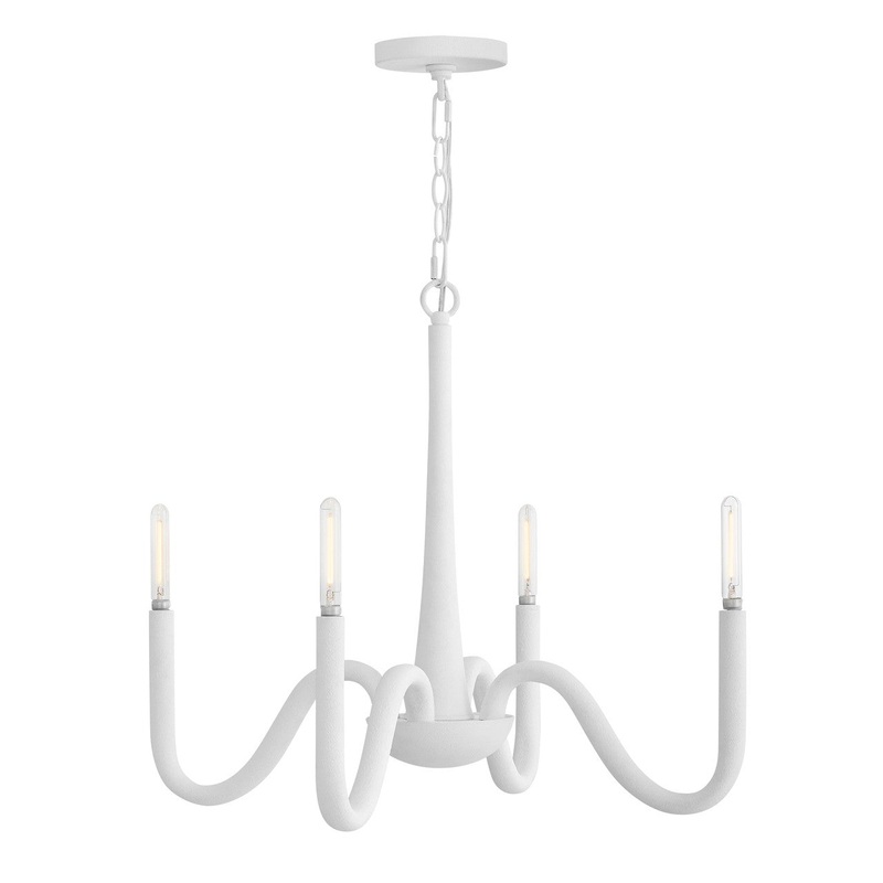 LED Chandelier from the Maris Collection in Textured Plaster Finish by Hinkley