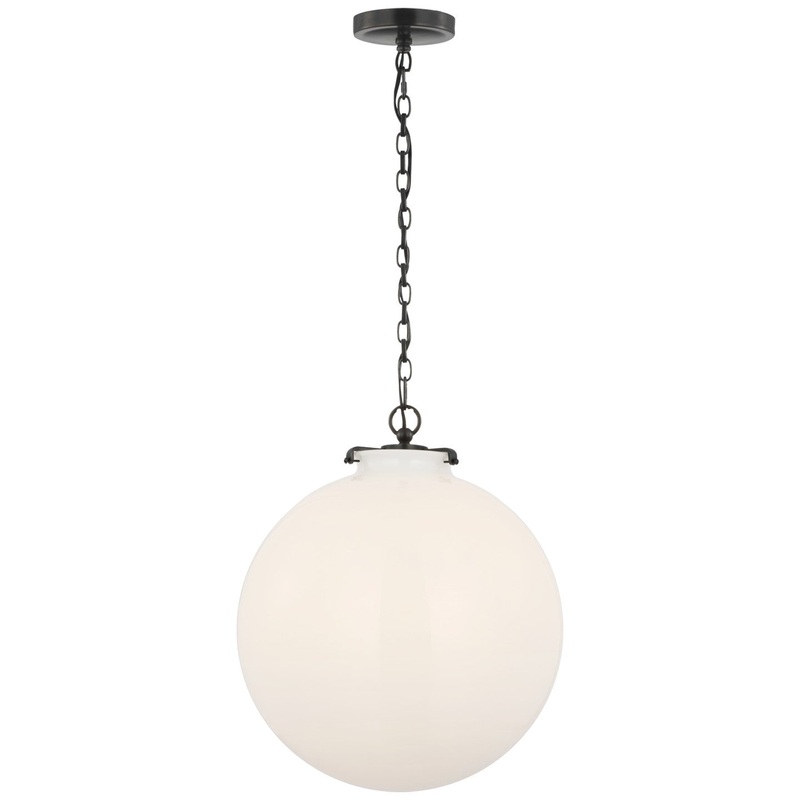 LED Pendant from the Katie Globe Collection in Bronze Finish by Visual Comfort Signature