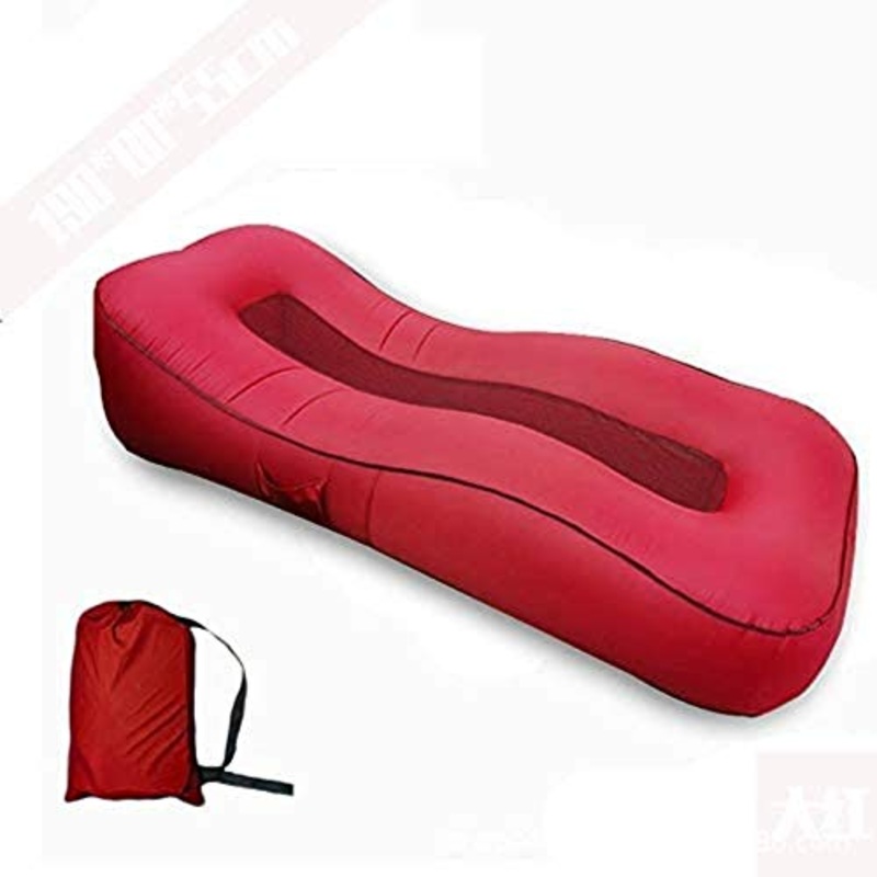 Lettino da Viaggio Auto Gonfiabile Letto Letto Gonfiabile Divano da Esterni Bed Veloce Gonfiabile 5-26 (Color : Red)