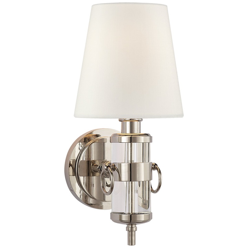 One Light Wall Sconce from the Jonathan Collection in Crystal Finish by Visual Comfort Signature
