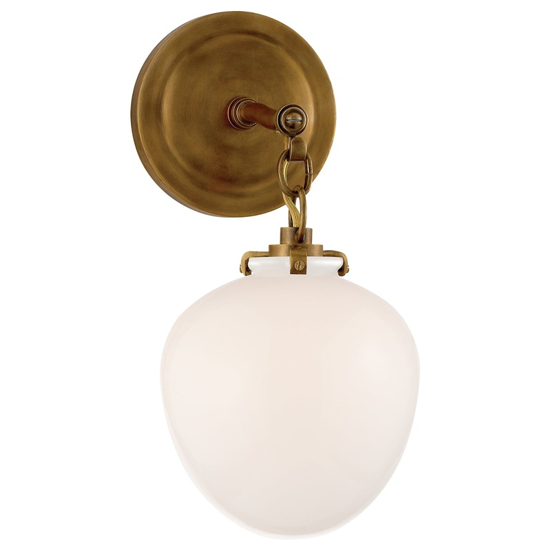 One Light Wall Sconce from the Katie Acorn Collection in Hand-Rubbed Antique Brass Finish by Visual Comfort Signature