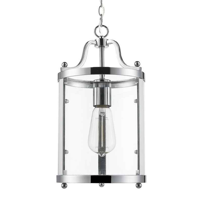 Payton Mini Pendant in Chrome with Clear Glass