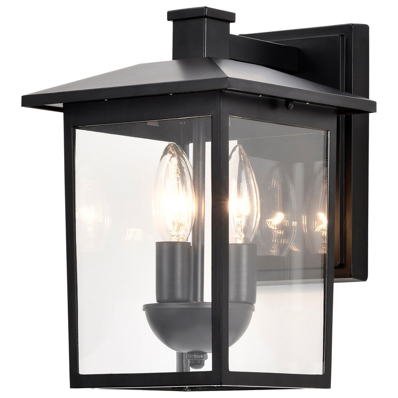 Three Light Outdoor Wall Lantern from the Jamesport Collection in Matte Black Finish by Nuvo Lighting