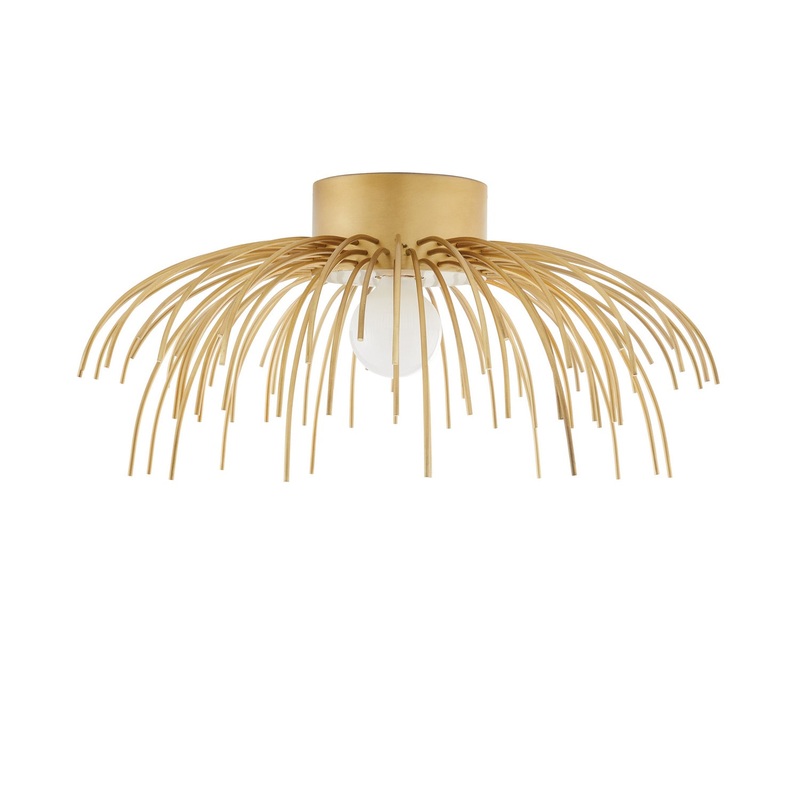 Arteriors 49785 Margaret One Light Flush Mount Antique Brass (Discontinued)