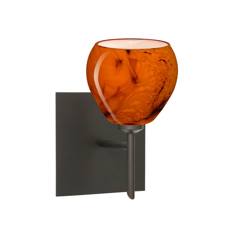 Besa 1SW-5605HB-BR-SQ Tay Tay One Light Wall Sconce Bronze