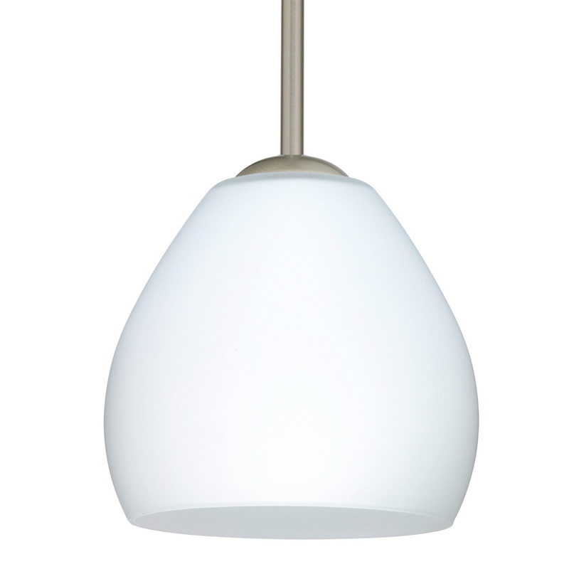 Besa 1TT-412207-LED-SN Besa Bolla Stem Pendant LED Pendant Satin Nickel