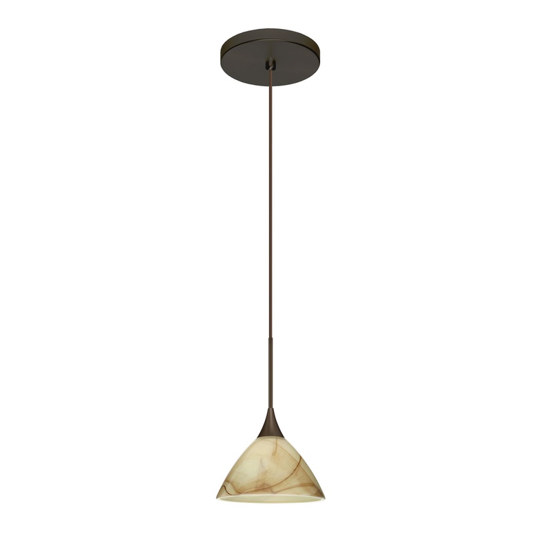 Besa 1XT-174383-LED-BR Domi One Light Pendant Bronze