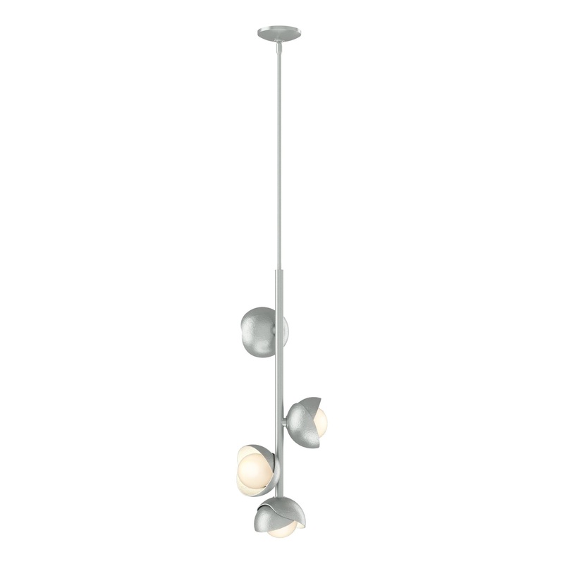 Brooklyn 4-Light Double Shade Vertical Pendant Vintage Platinum Vintage Platinum