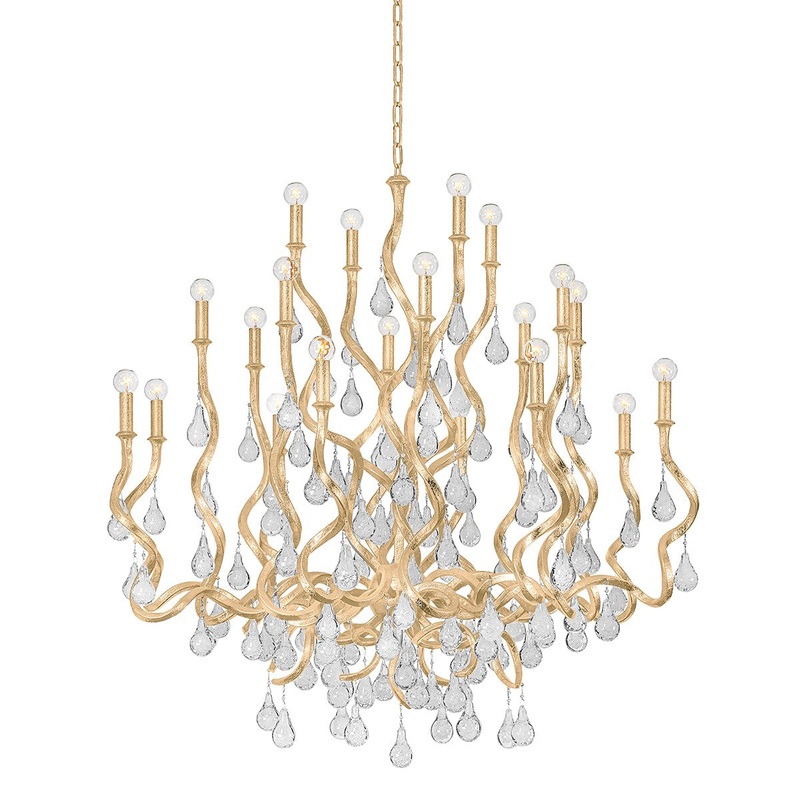 Corbett Lighting 414-48-GL Aveline 20 Light Chandelier Gold Leaf