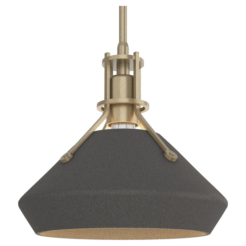 Henry Pendant with Chamfer Soft Gold Natural Iron