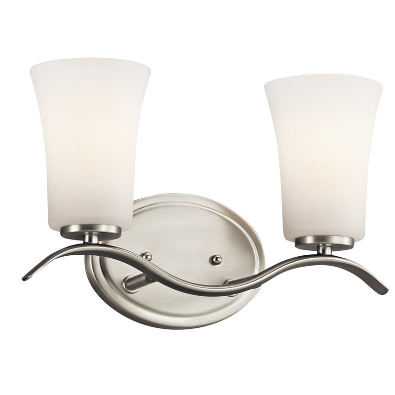 Kichler 45375NI Two Light Bath, Brushed Nickel