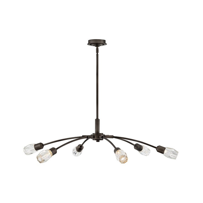 LED Chandelier from the Atera Collection in Black Oxide Finish by Fredrick Ramond