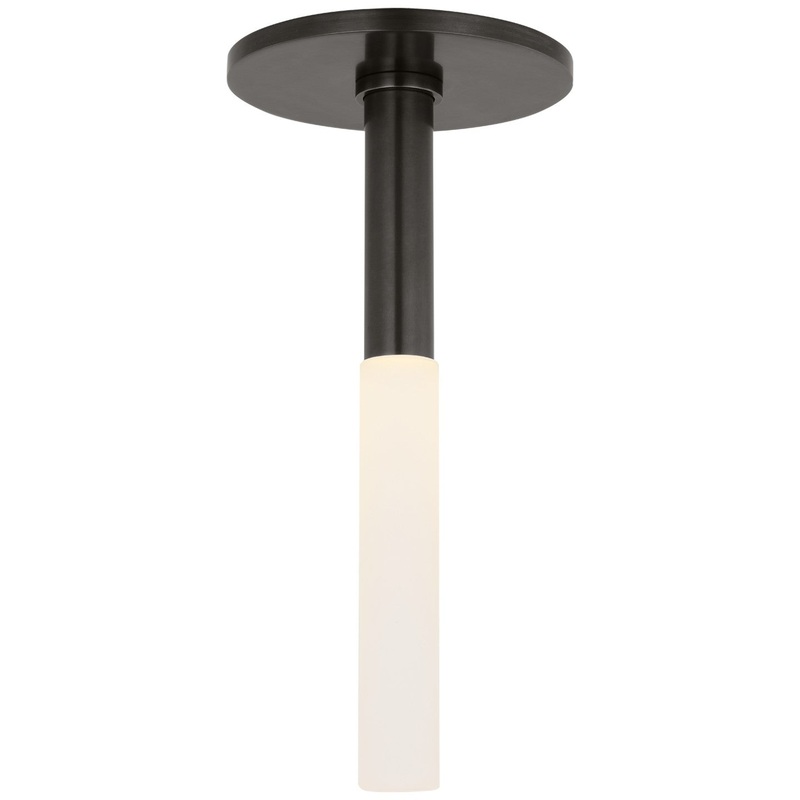 LED Flush Mount from the Rousseau Collection in Bronze Finish by Visual Comfort Signature