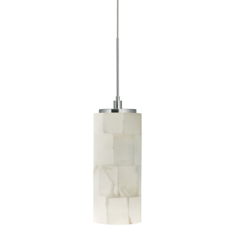 LED Pendant from the Onyx Collection in Satin Nickel Finish by Stone Lighting
