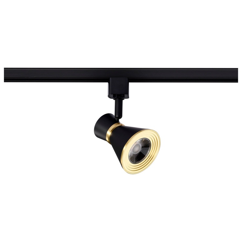 LED Track Head in Matte Black / Brushed Brass Finish by Nuvo Lighting