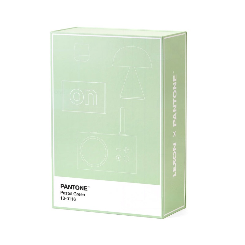 Lexon GIFT Set PANTONE – Includes Mino+ Mini Speaker, Flip Classic Clock, Mina M Lamp, Thykho 3  Speaker – Green