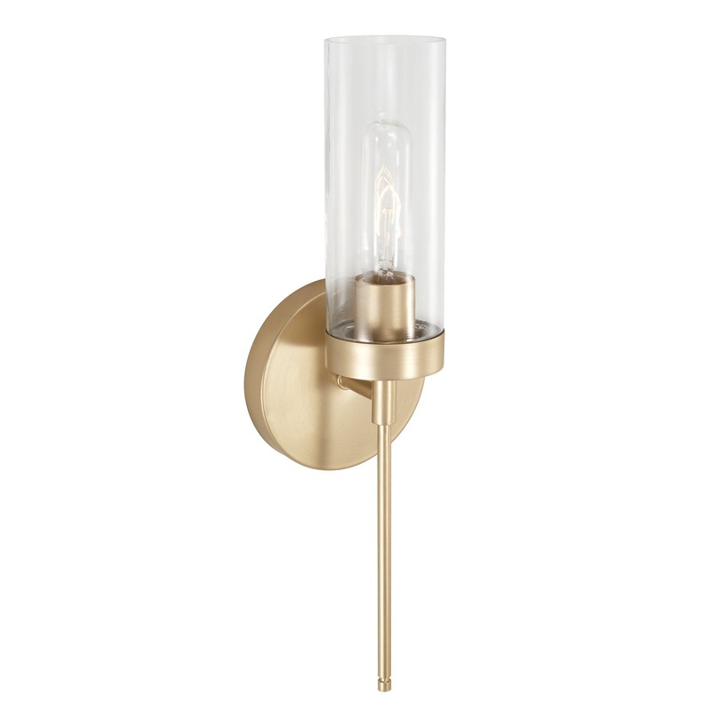 One Light Wall Sconce from the Riley Collection in Soft Gold Finish by Capital Lighting
