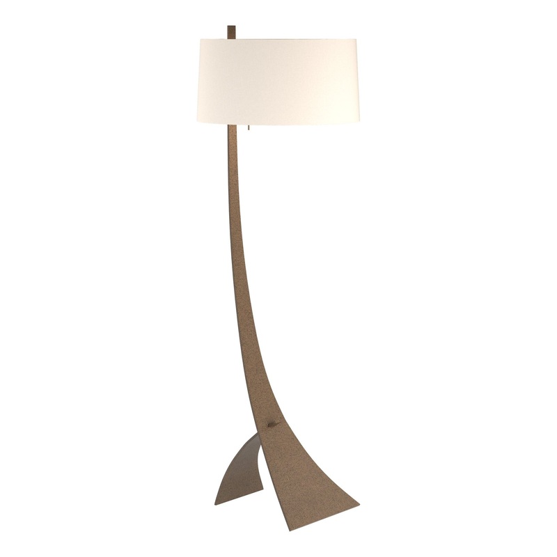 Stasis Floor Lamp Bronze Flax Shade (SE)