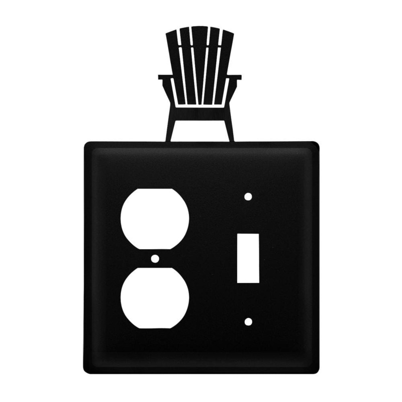 Village Wrought Iron EOS-119 Double Adirondack Single Outlet and Switch Cover