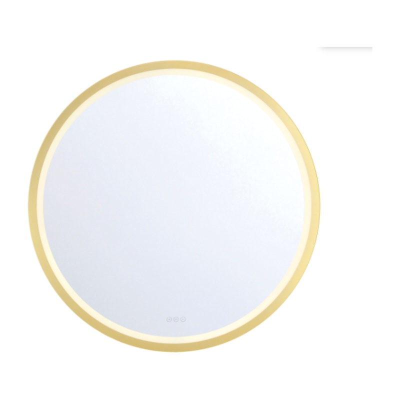 Artell 42×42″ LED Mirror Gold