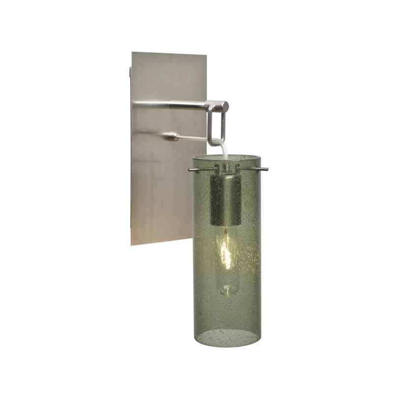 Besa 1WP-JUNI10MS-SN Juni One Light Wall Sconce Satin Nickel