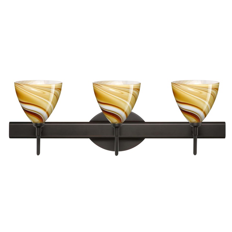 Besa 3SW-1779HN-BR Mia Three Light Wall Sconce Bronze