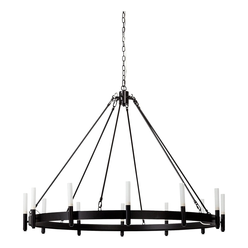 Decamp Chandelier Black Metal