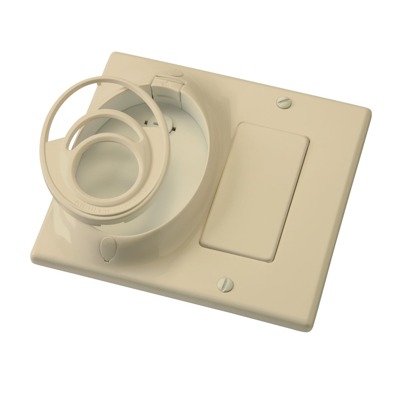 Kichler 370011IV Dual Gang CoolTouch Wall Plate, Ivory (Not Painted)