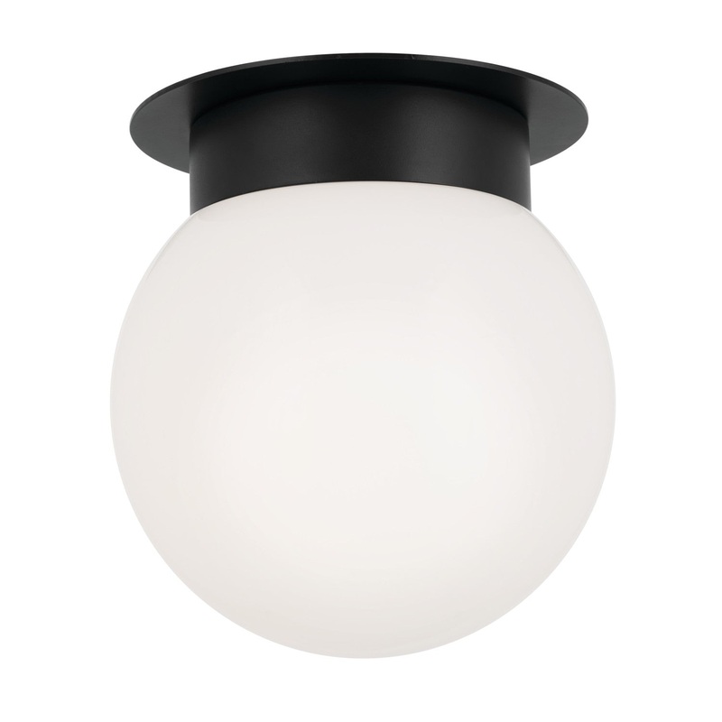 Kichler 52586BK One Light Flush Mount, Black