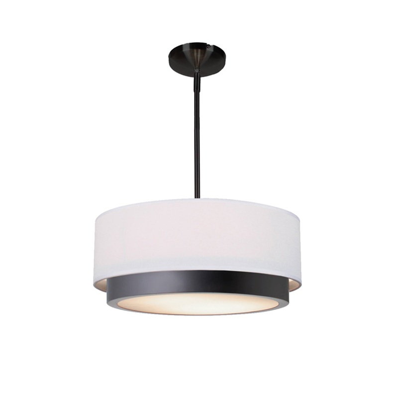 LED Semi-Flush /Pendant from the Tate Collection in Matte Black Finish by Justice Designs