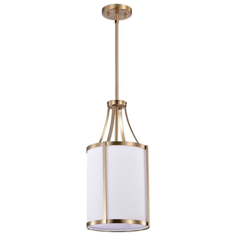 One Light Pendant from the Easton Collection in Burnished Brass Finish by Nuvo Lighting
