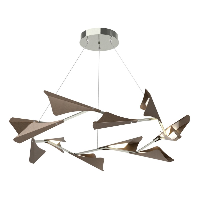 Plume 12-Light LED Pendant Sterling Bronze